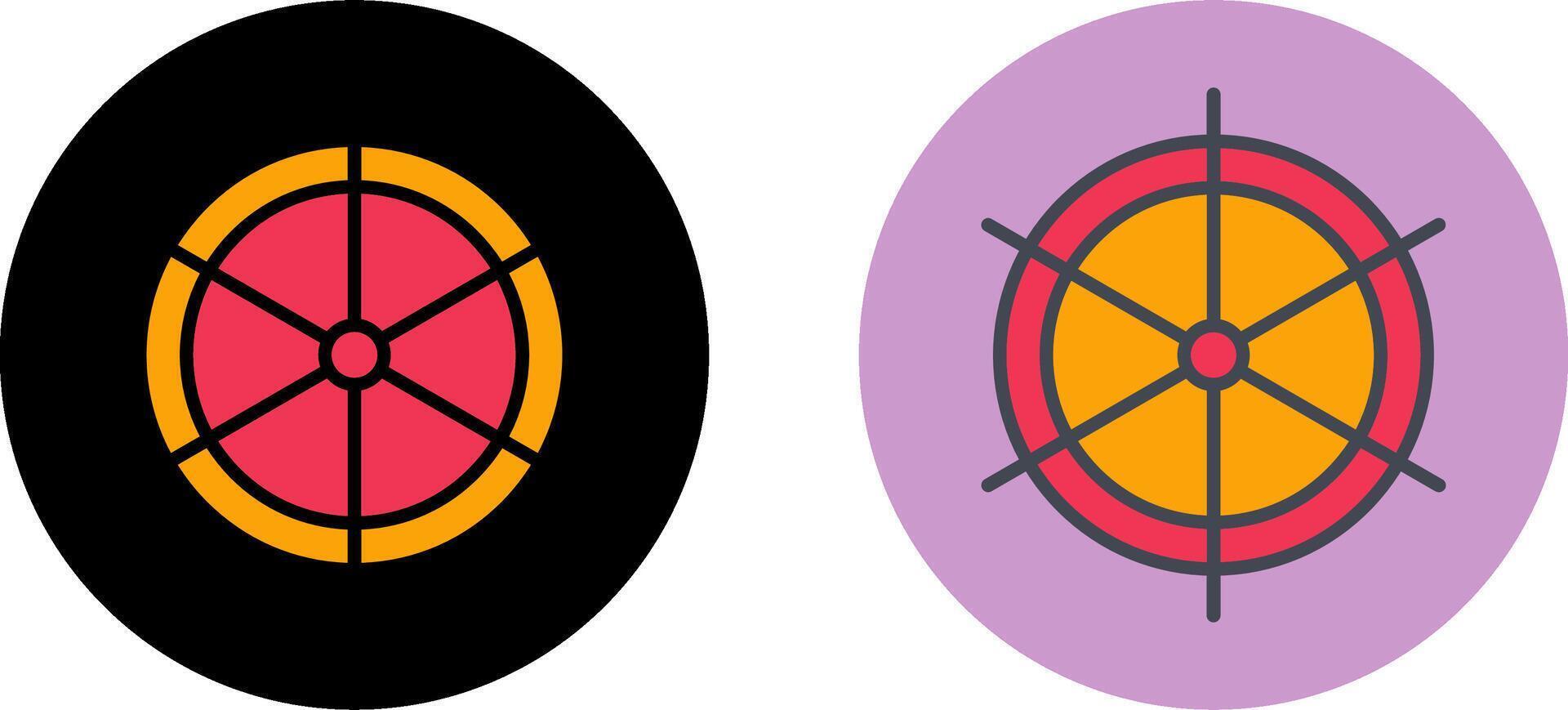 Ship Helm Icon Design vector