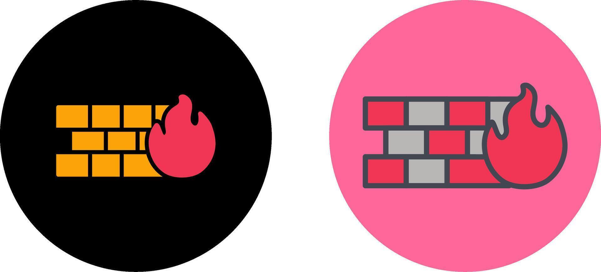 Firewall Icon Design vector