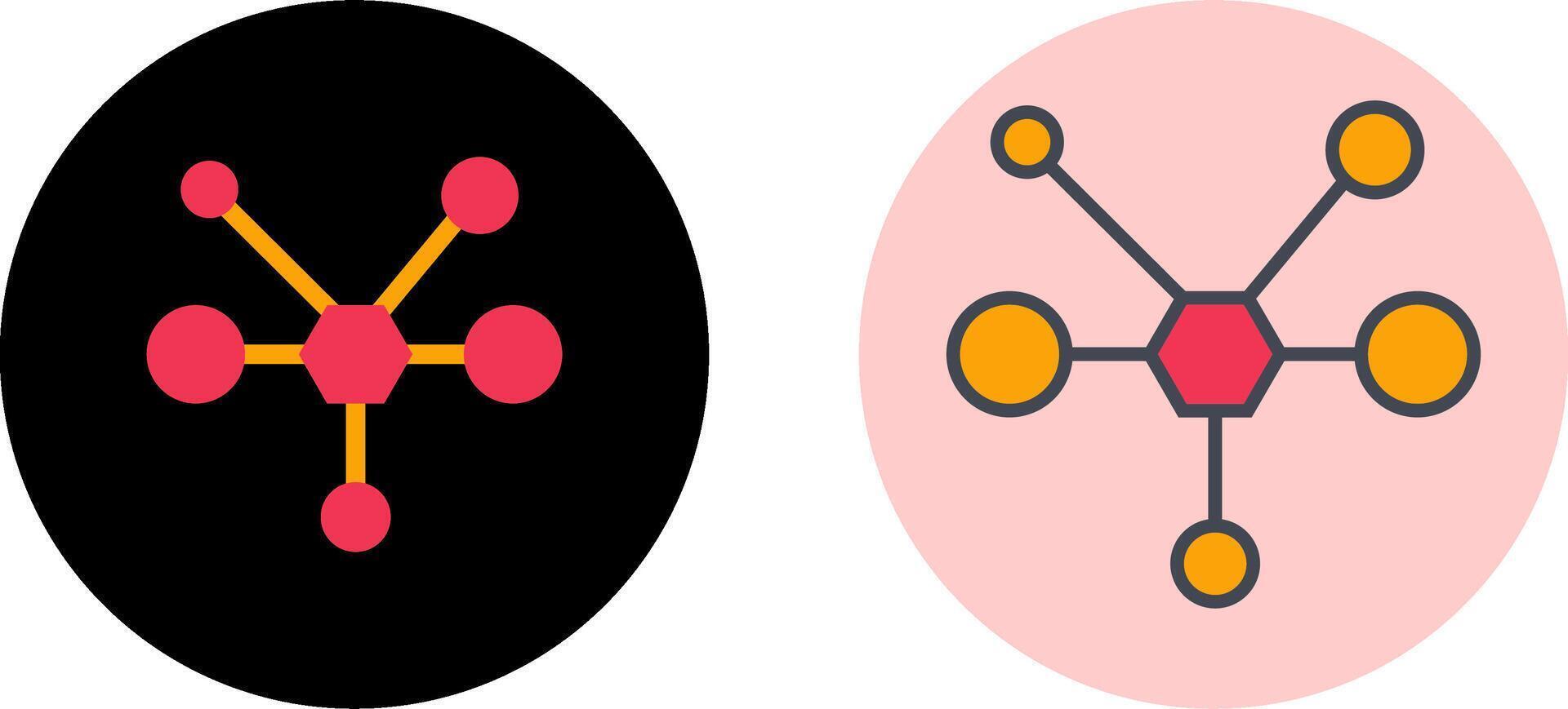 Molecule Icon Design vector