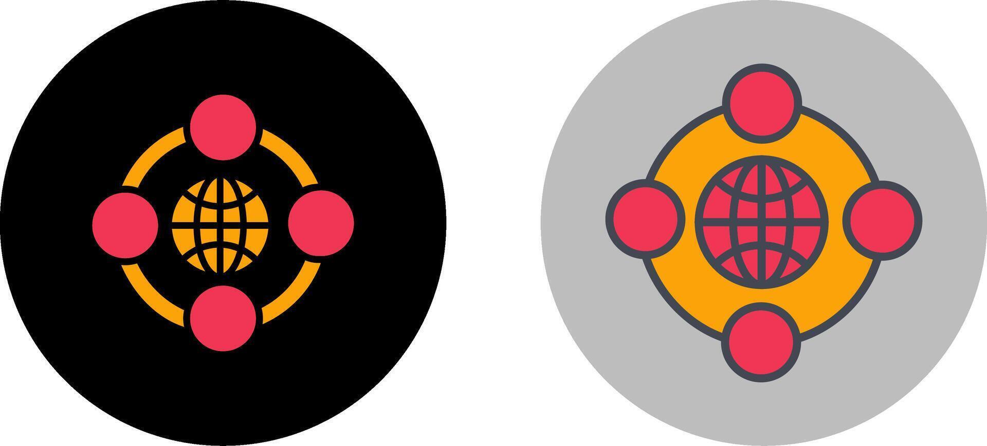 Network Icon Design vector