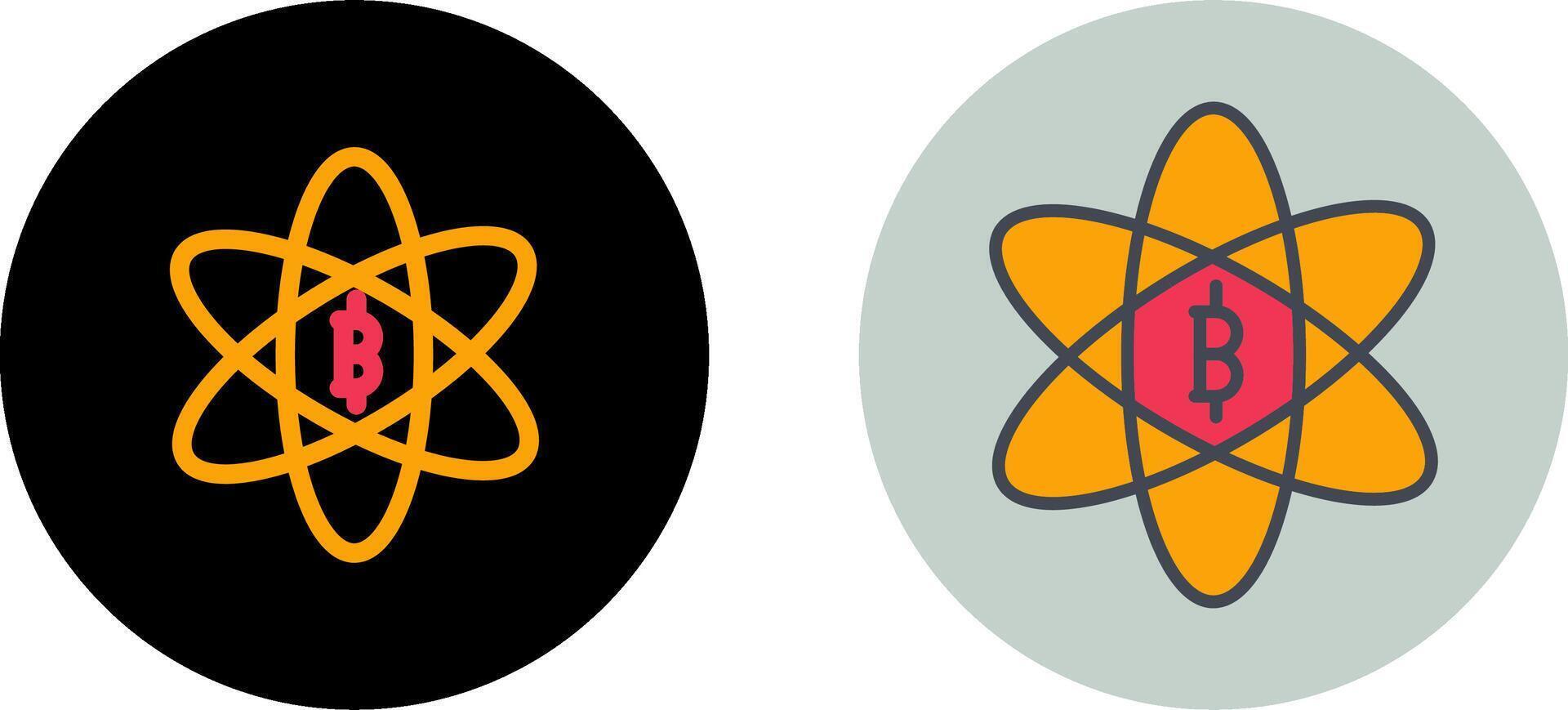 Bitcoin Science Icon Design vector