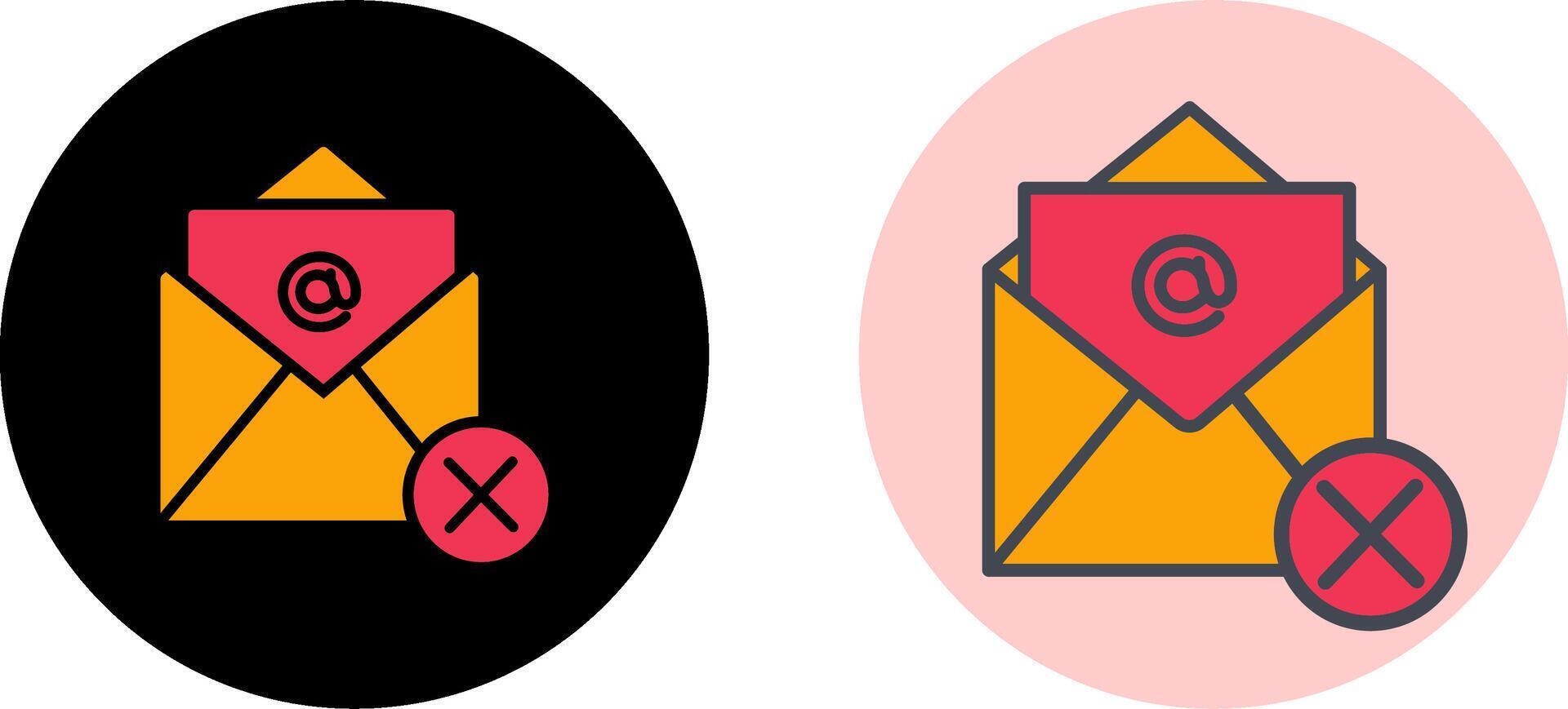 Not Accepted Icon Design vector