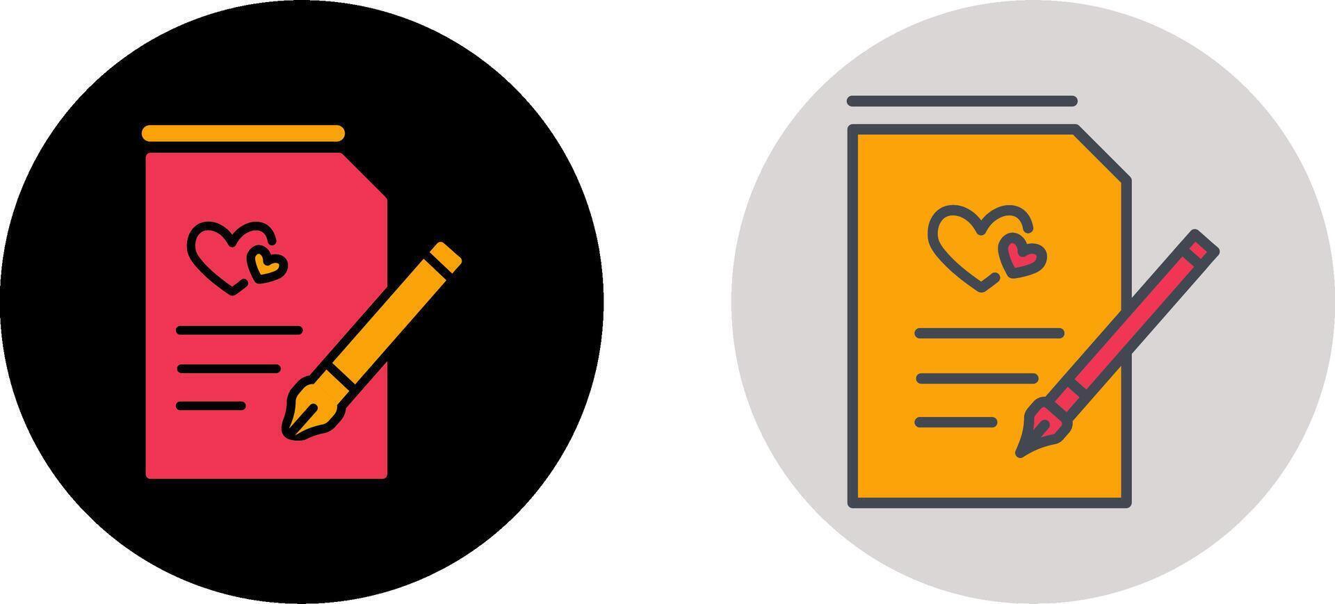 Marriage Contract Icon Design vector