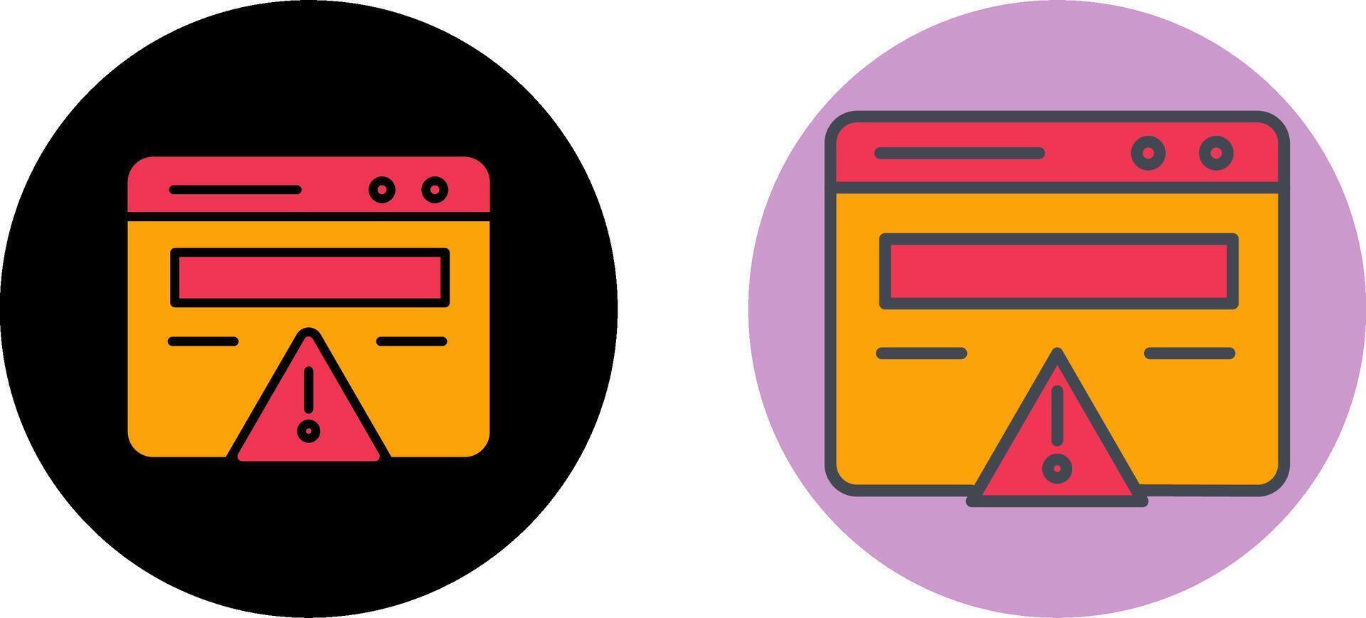 Web Error Icon Design vector