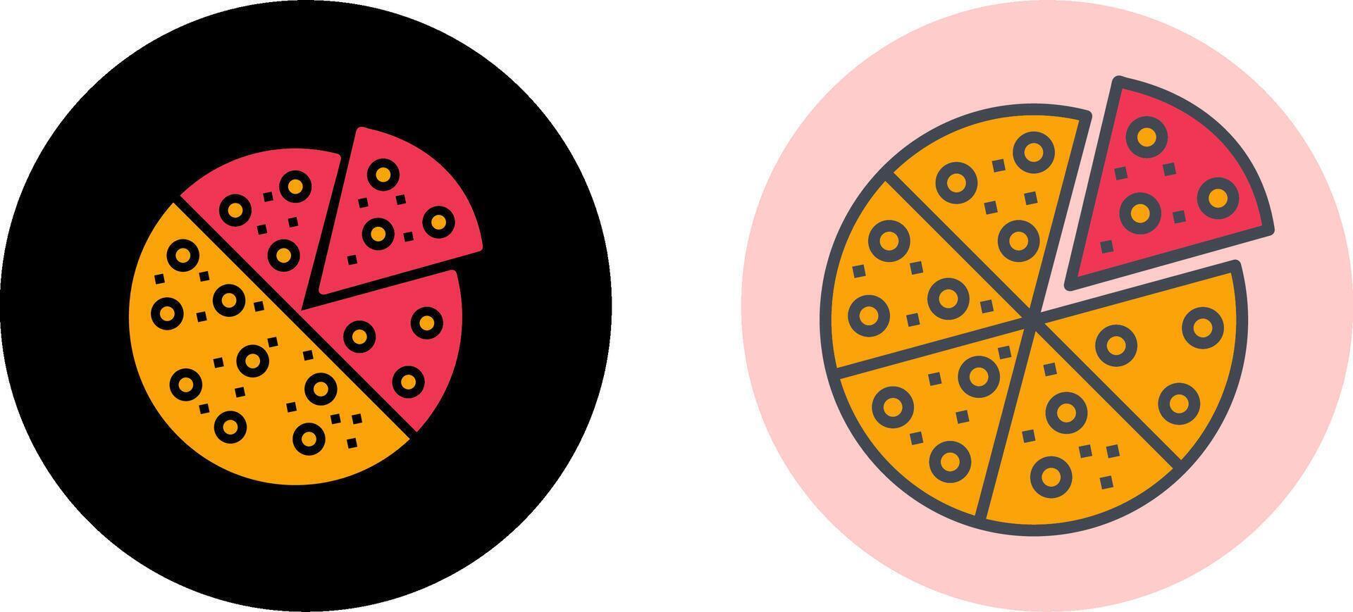 Pizza Slice Icon Design vector
