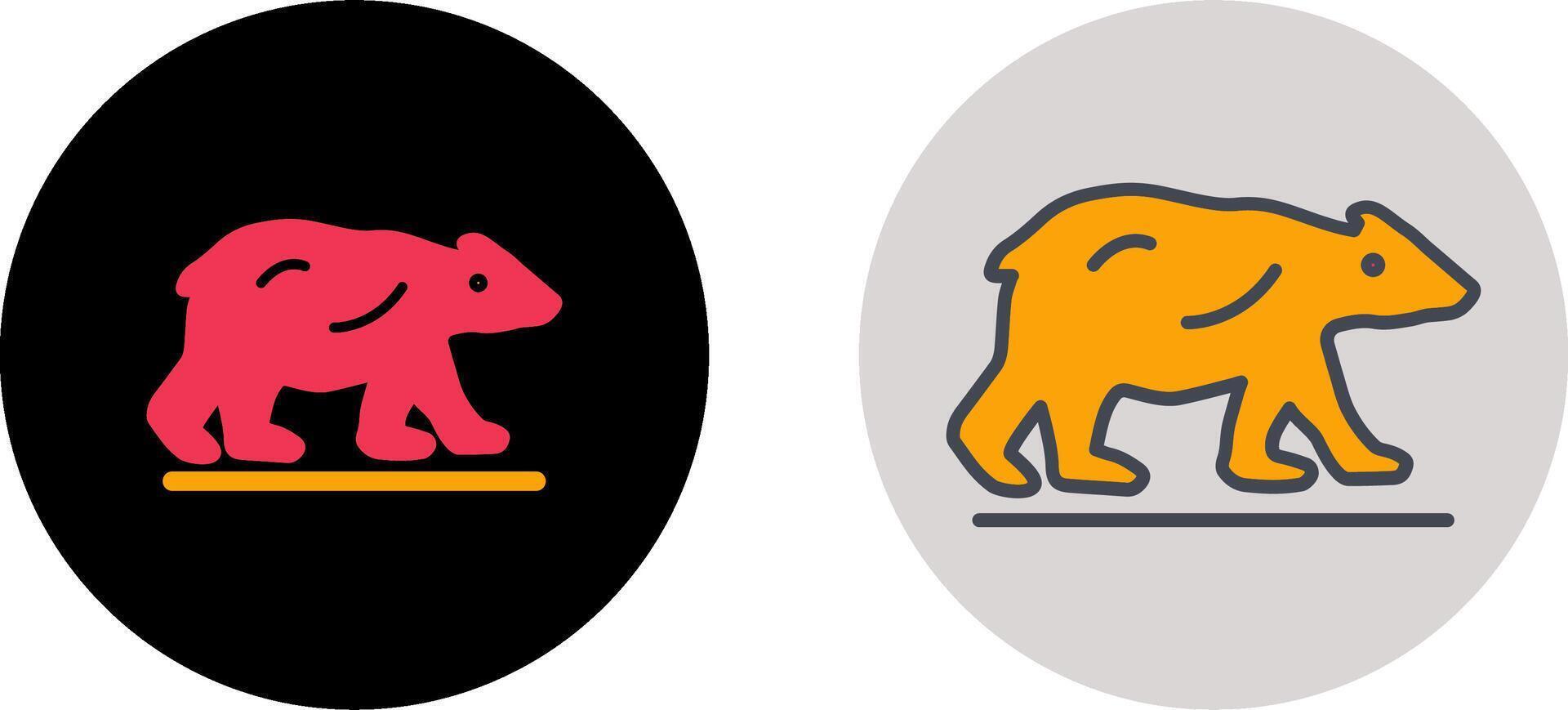 Polar Bear Icon Design vector