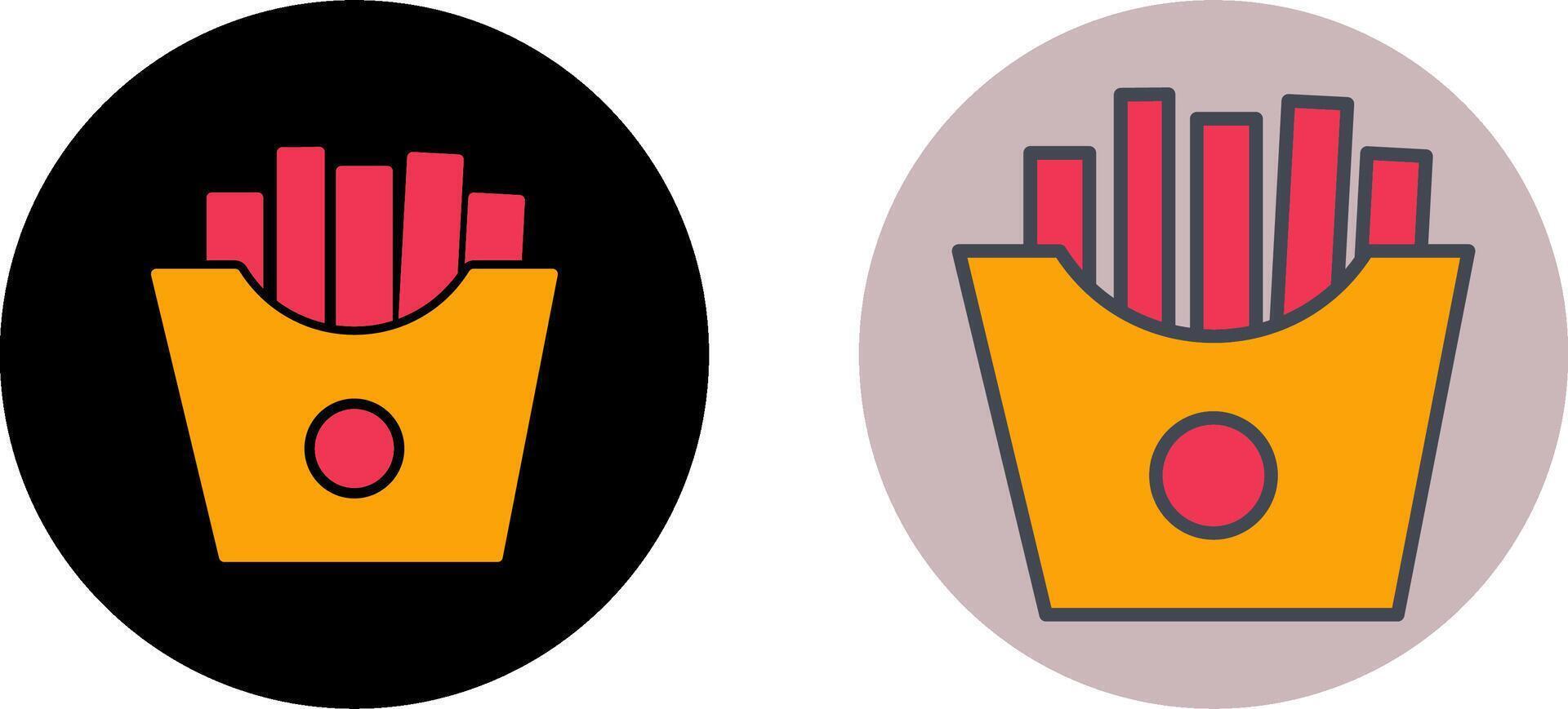 Fries Icon Design vector