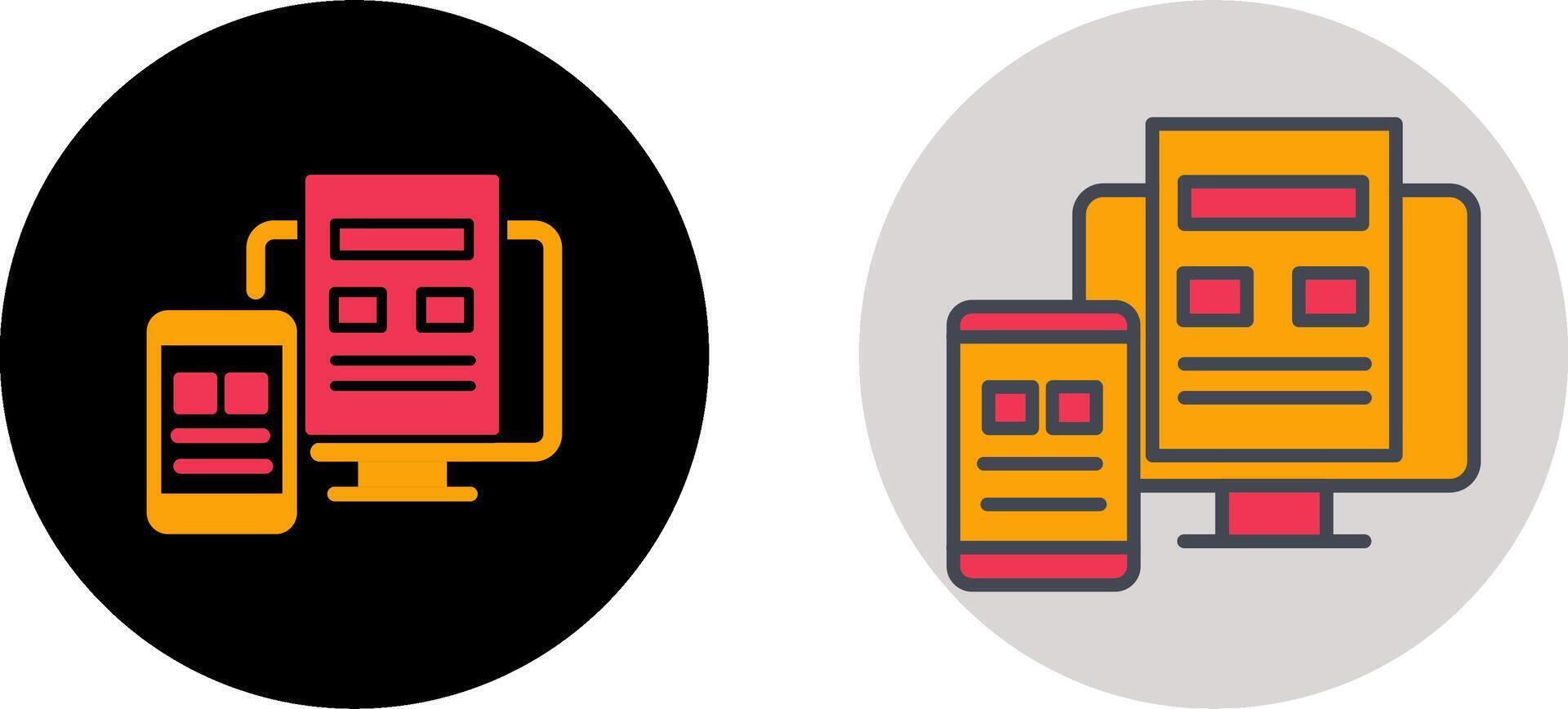 Adaptive Layout Icon Design vector