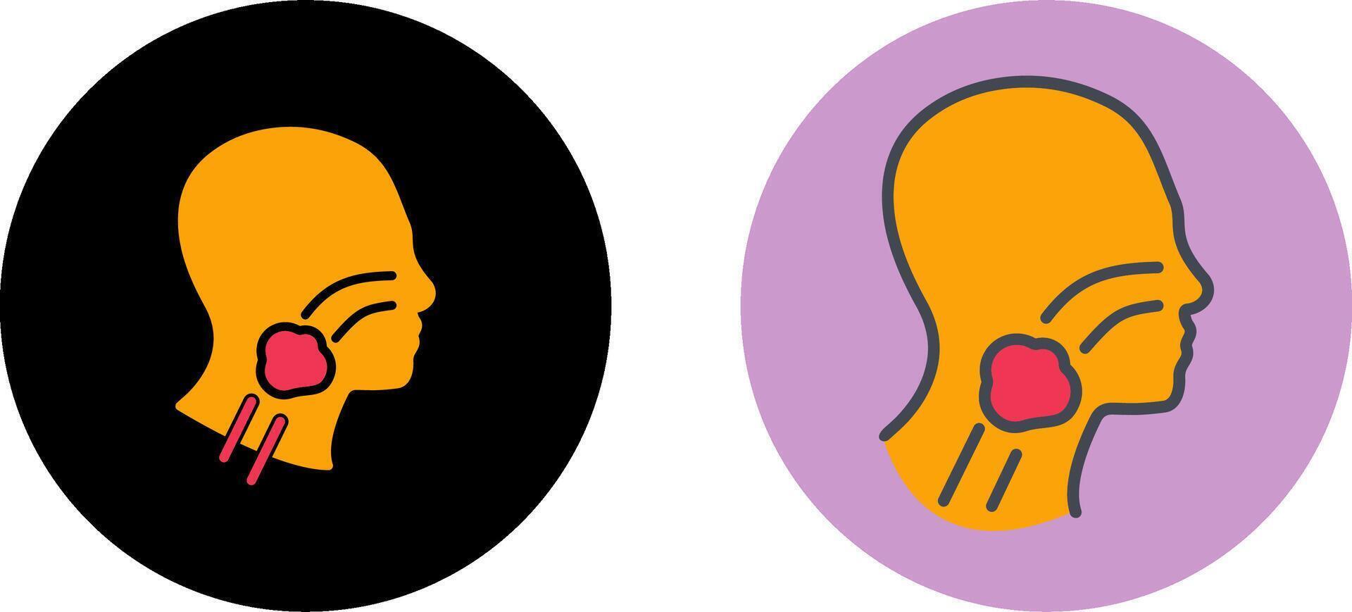 Throat Cancer Icon Design vector