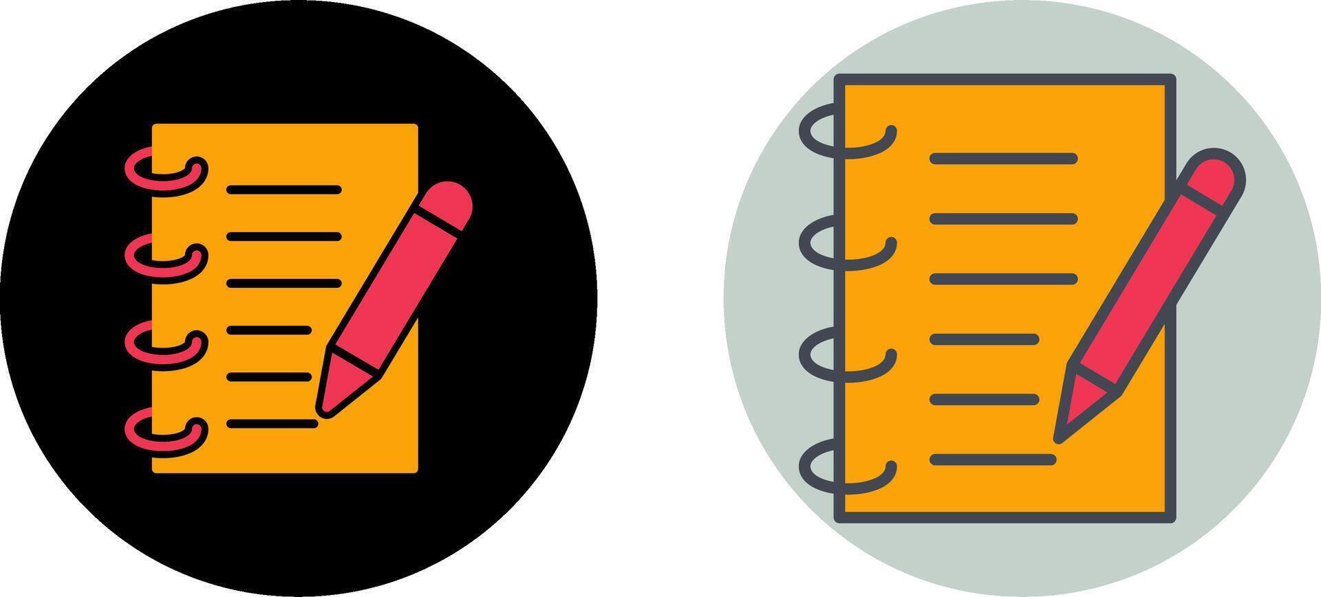 Spring Notebook Icon Design vector