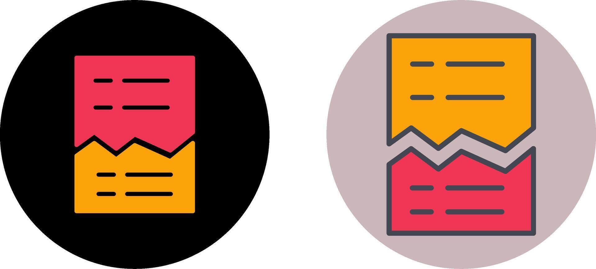 Corrupted List Icon Design vector