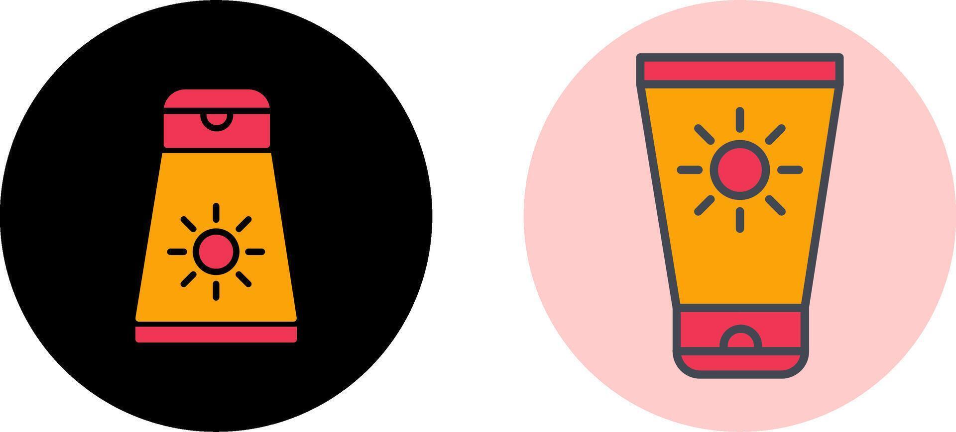 Sun Cream Icon Design vector
