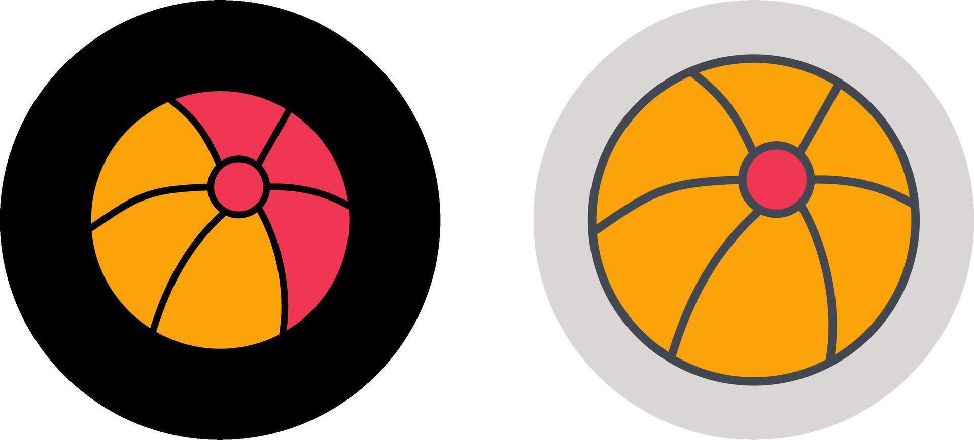 Beach Ball Icon Design vector