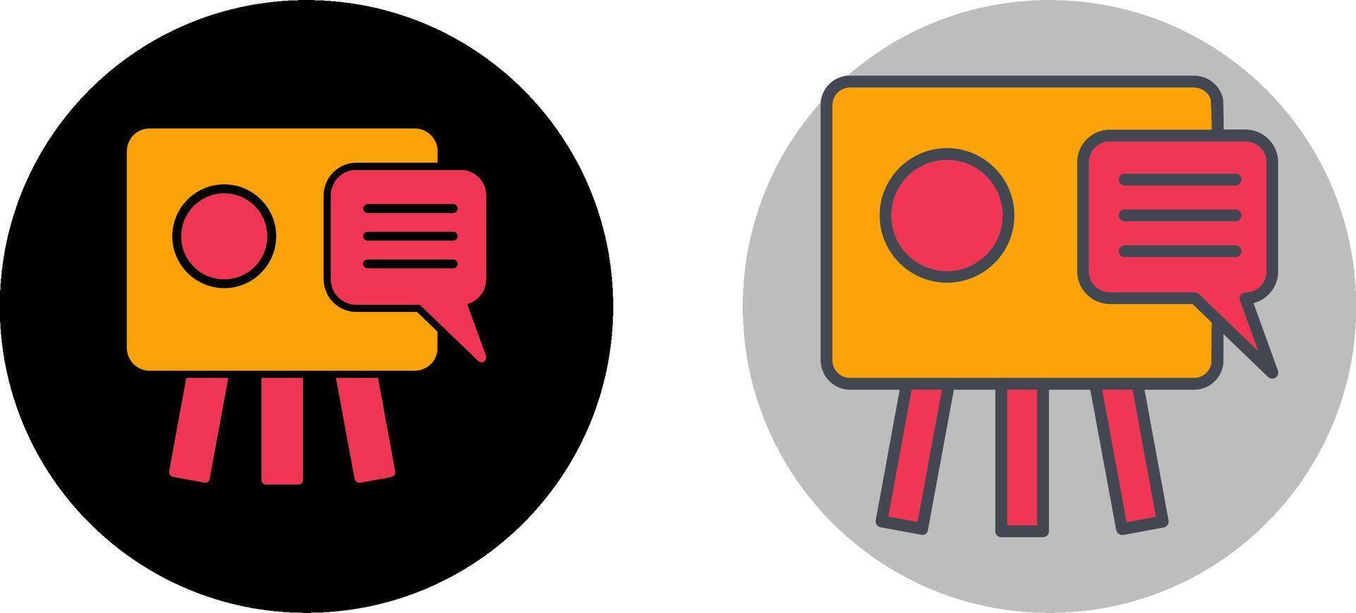 Message Board Icon Design vector