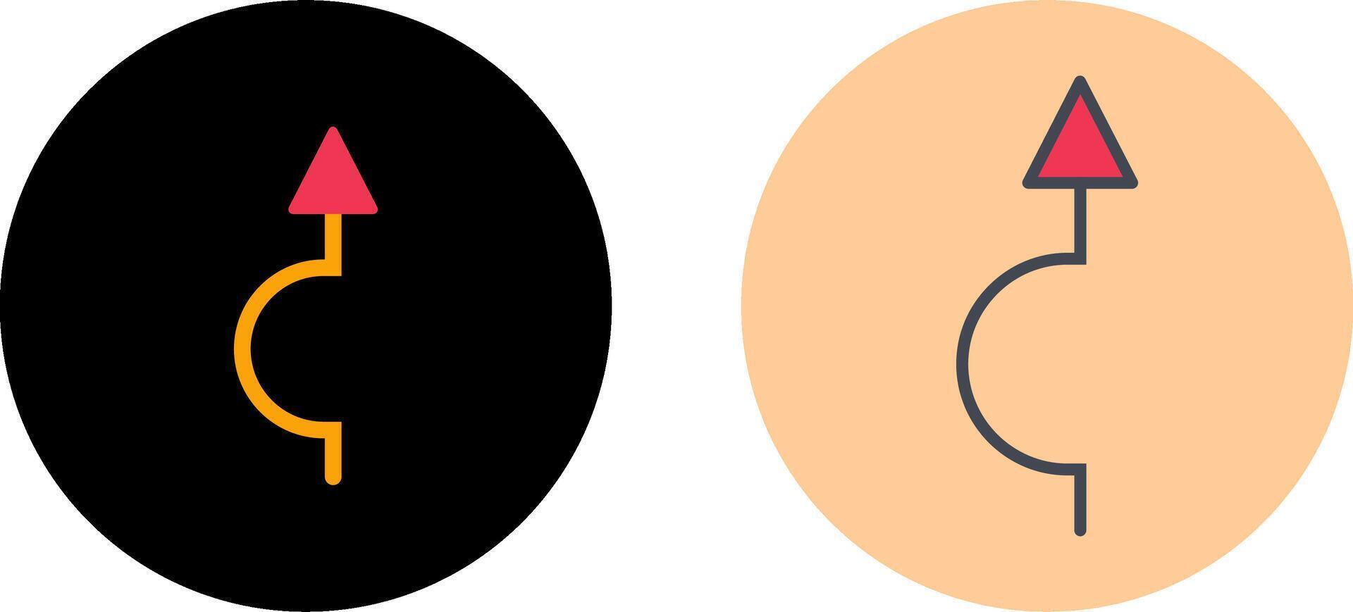 Arrow Pointing Up Icon Design vector