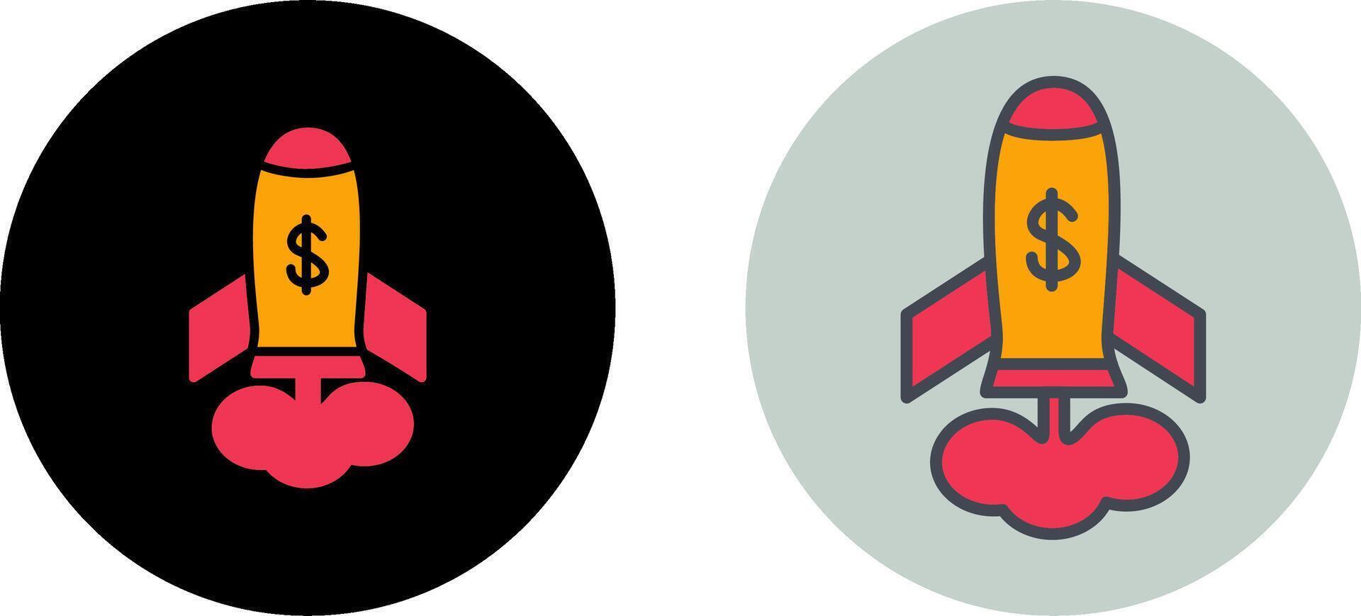 Marketing Rocket Icon Design vector