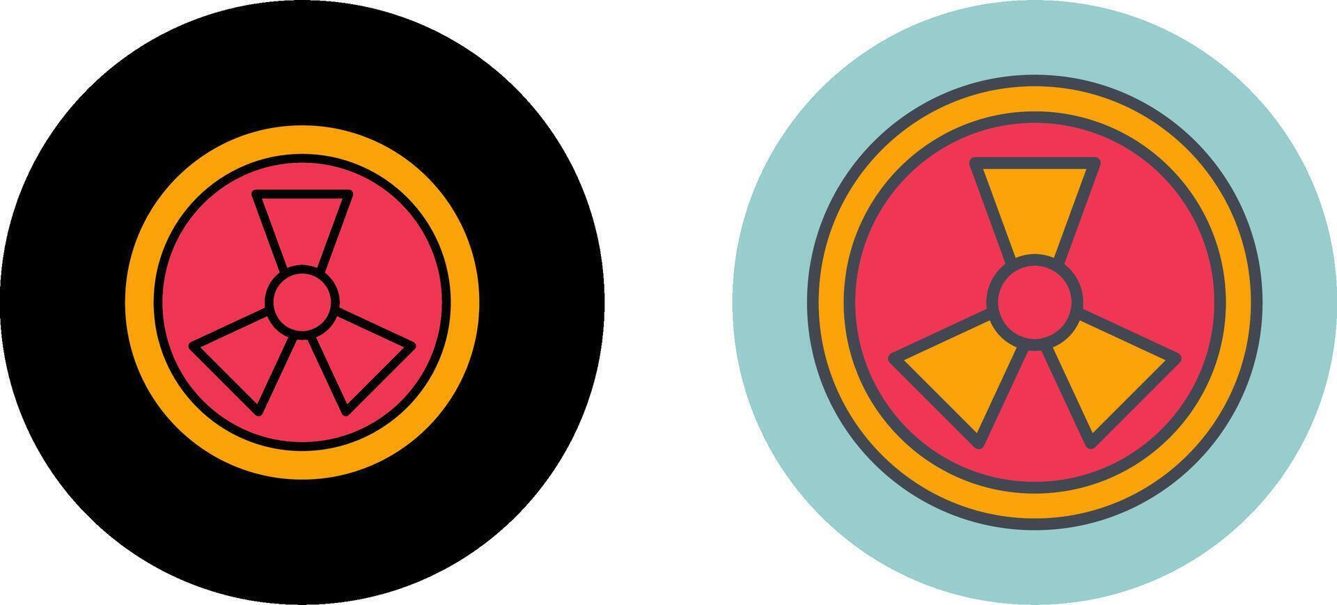 Radiation Icon Design vector