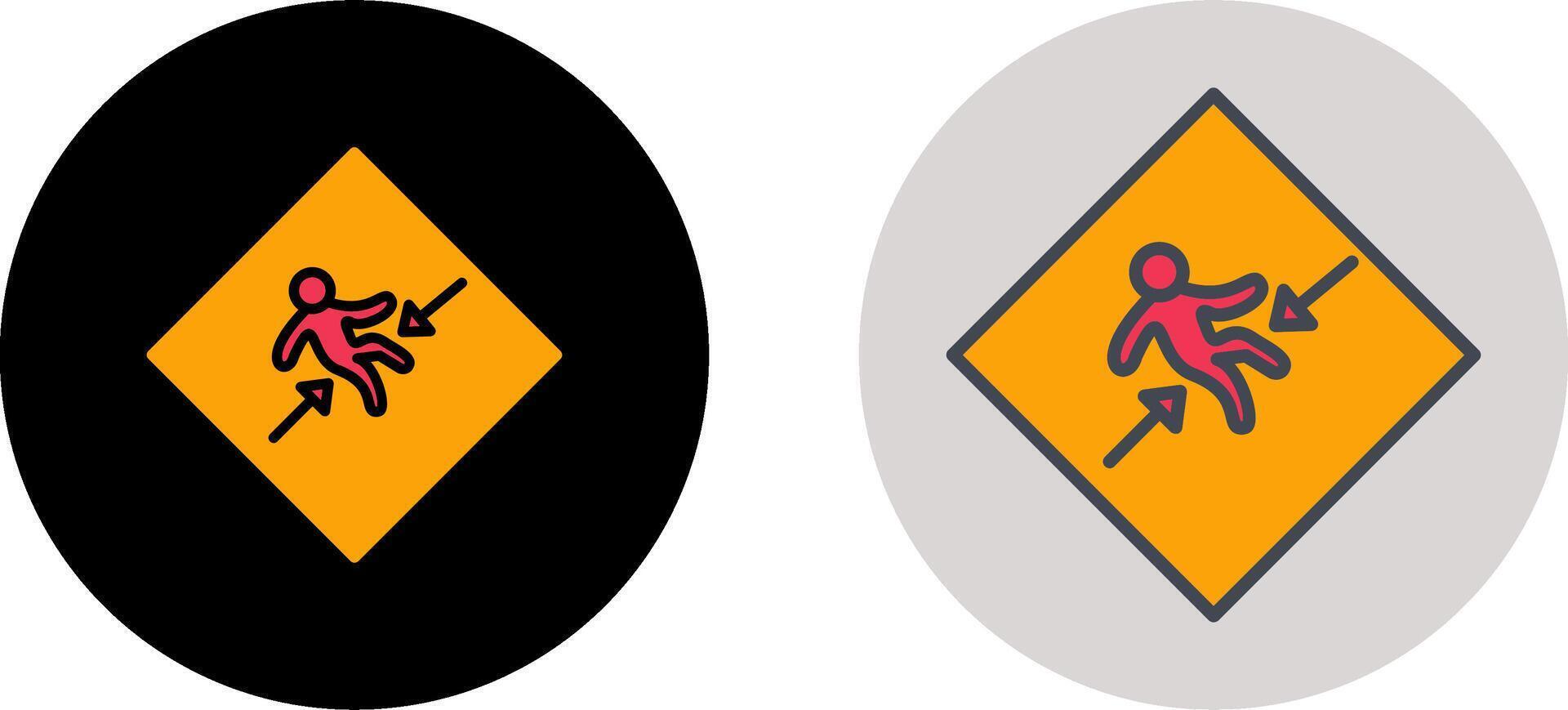 Crush Zone Icon Design vector