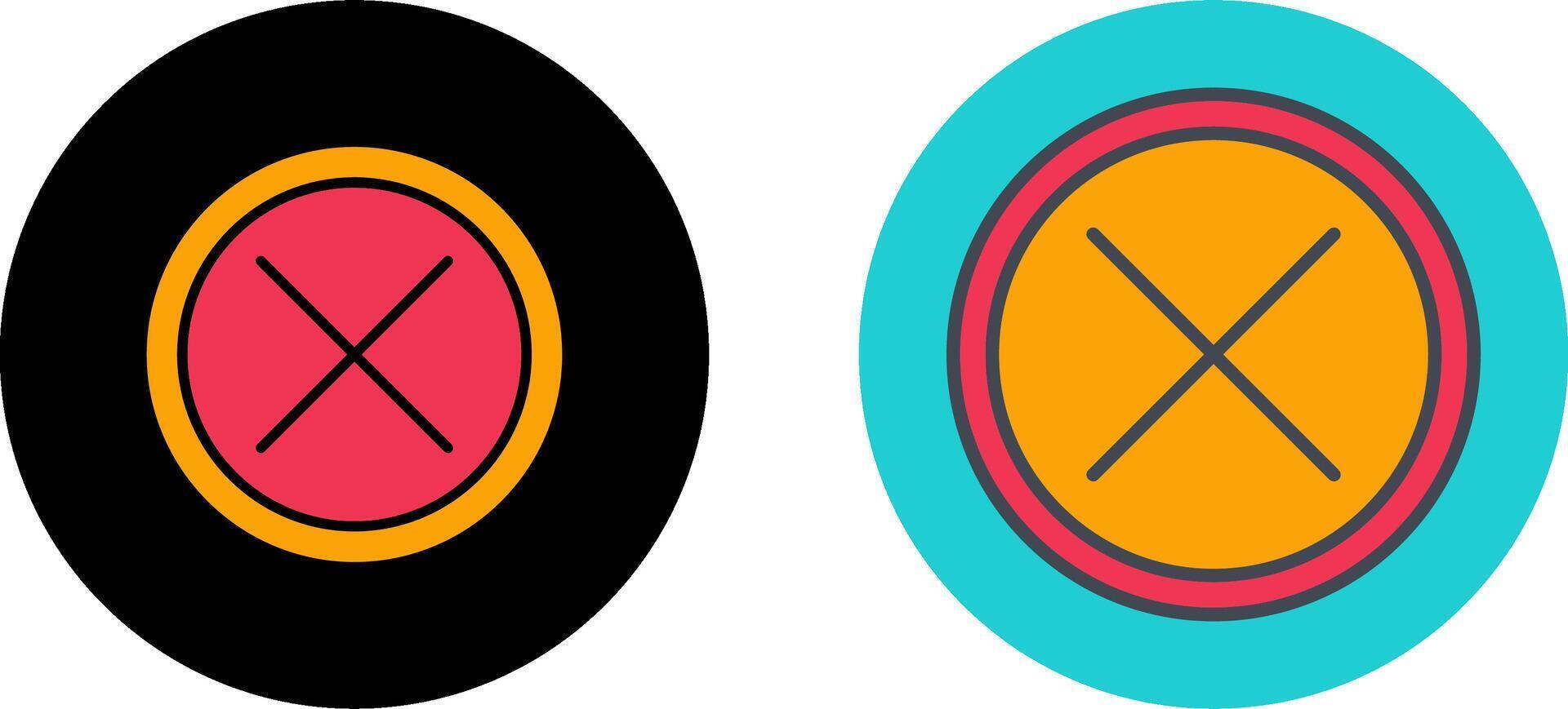 Do Not Cross Icon Design vector