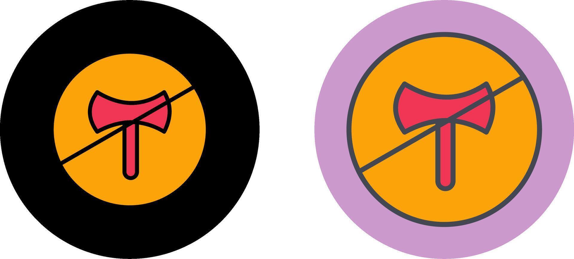 No Weapons Icon Design vector