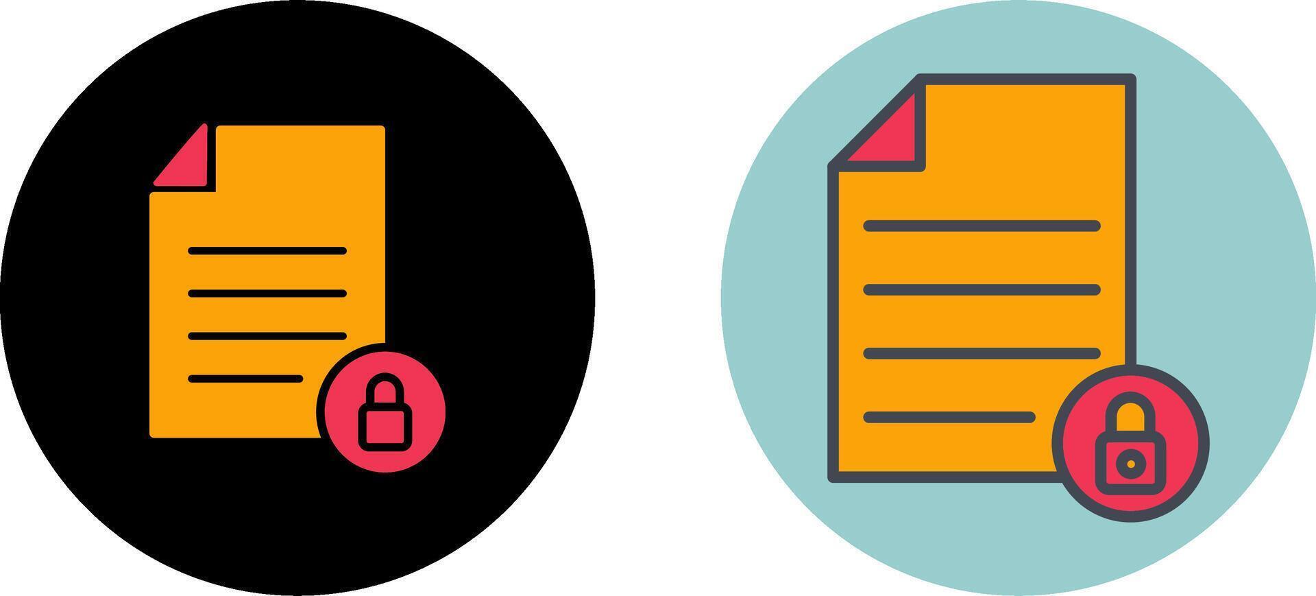 Private Document Icon Design vector