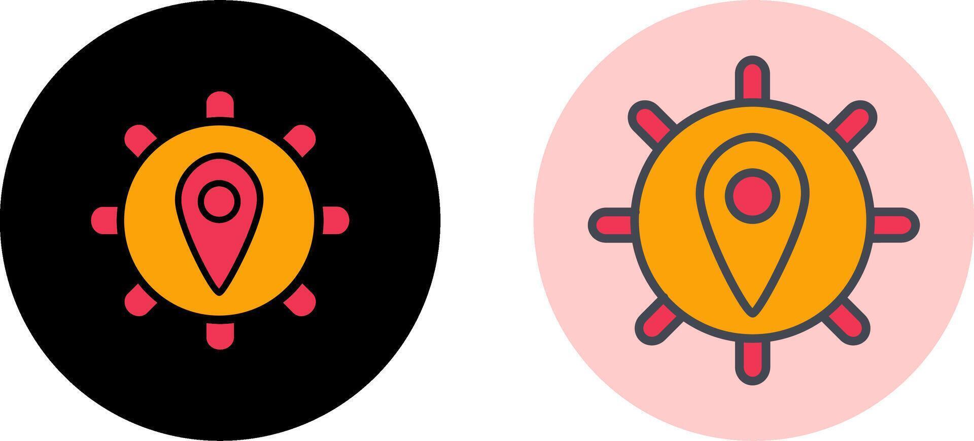Location Settings Icon Design vector