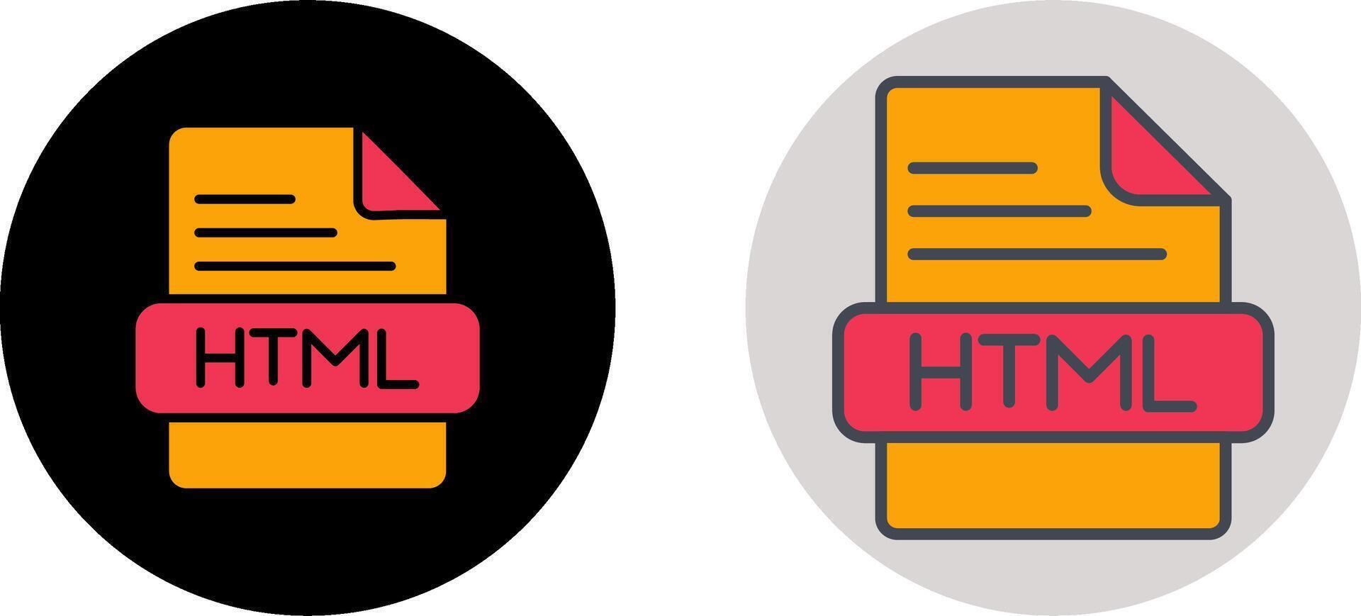 HTML Icon Design vector