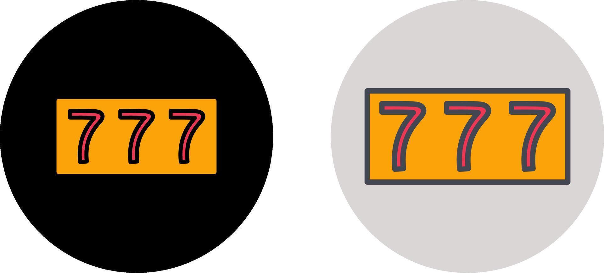 Triple Sevens Icon Design vector