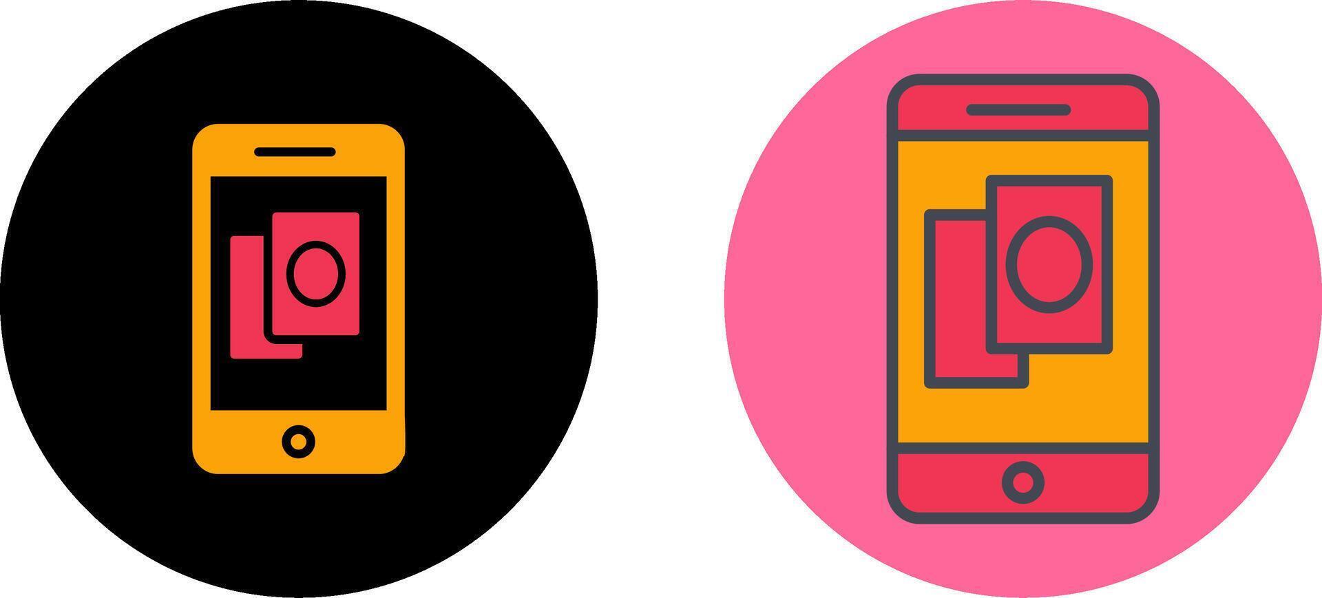 Phone Gambling Icon Design vector