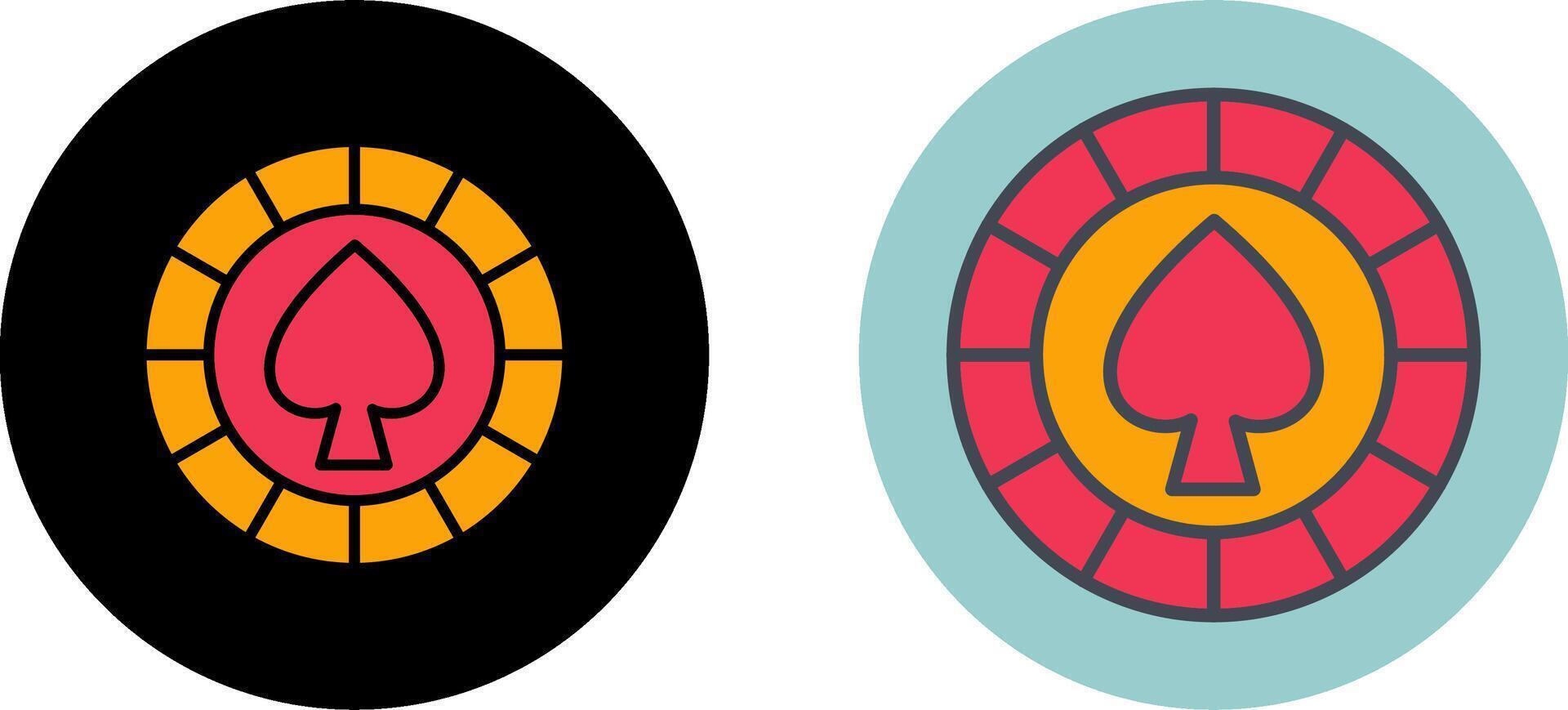 Spade Chip Icon Design vector