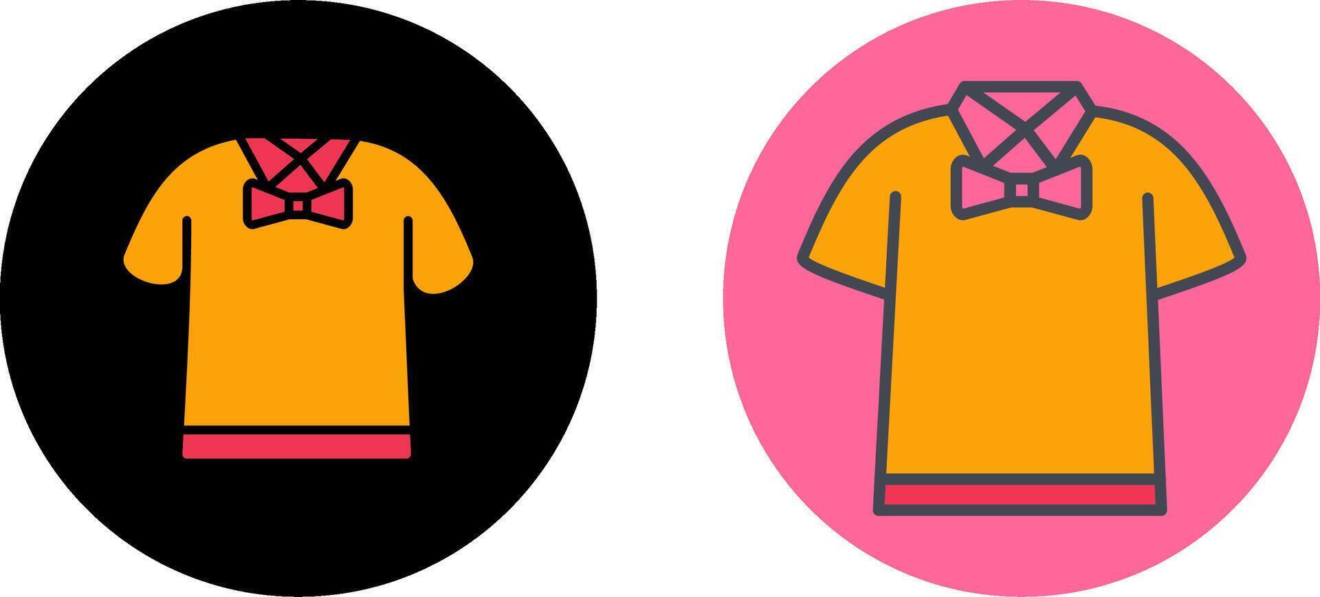 Shirt with Bow Icon Design vector