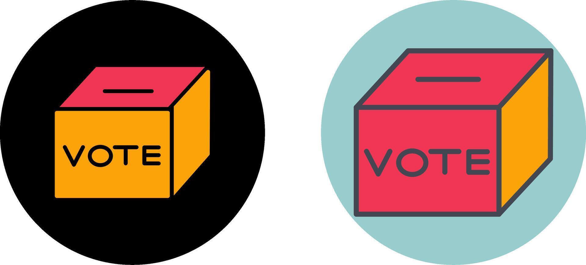 votación caja icono diseño vector