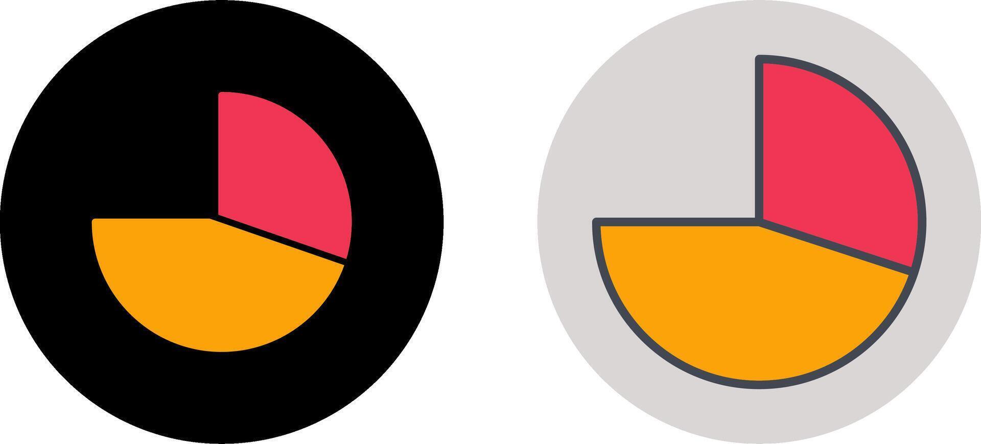 Pie Chart Icon Design vector