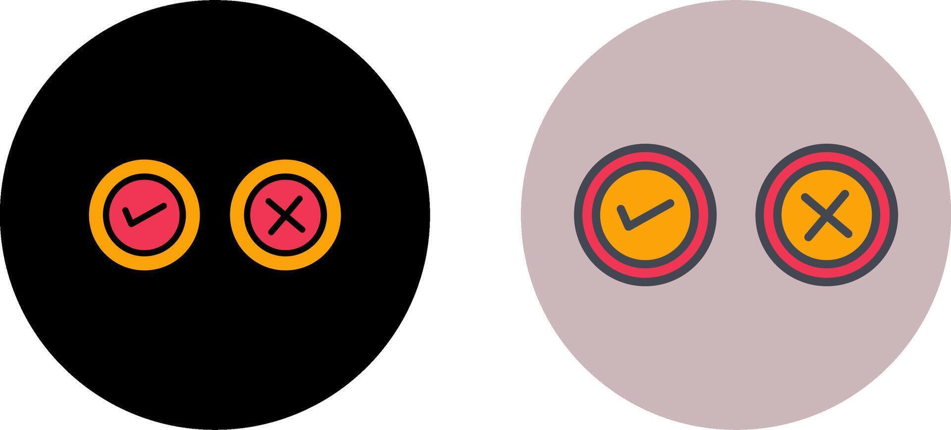 Yes No Option Icon Design vector