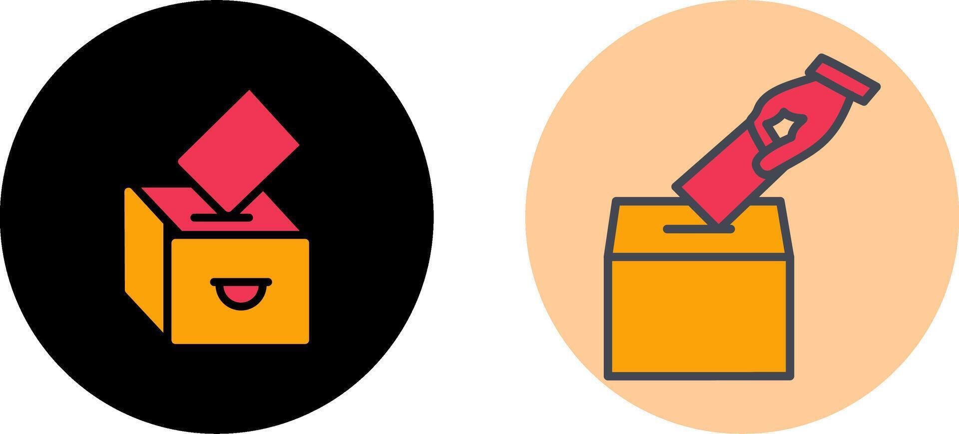 Going to Cast Vote Icon Design vector