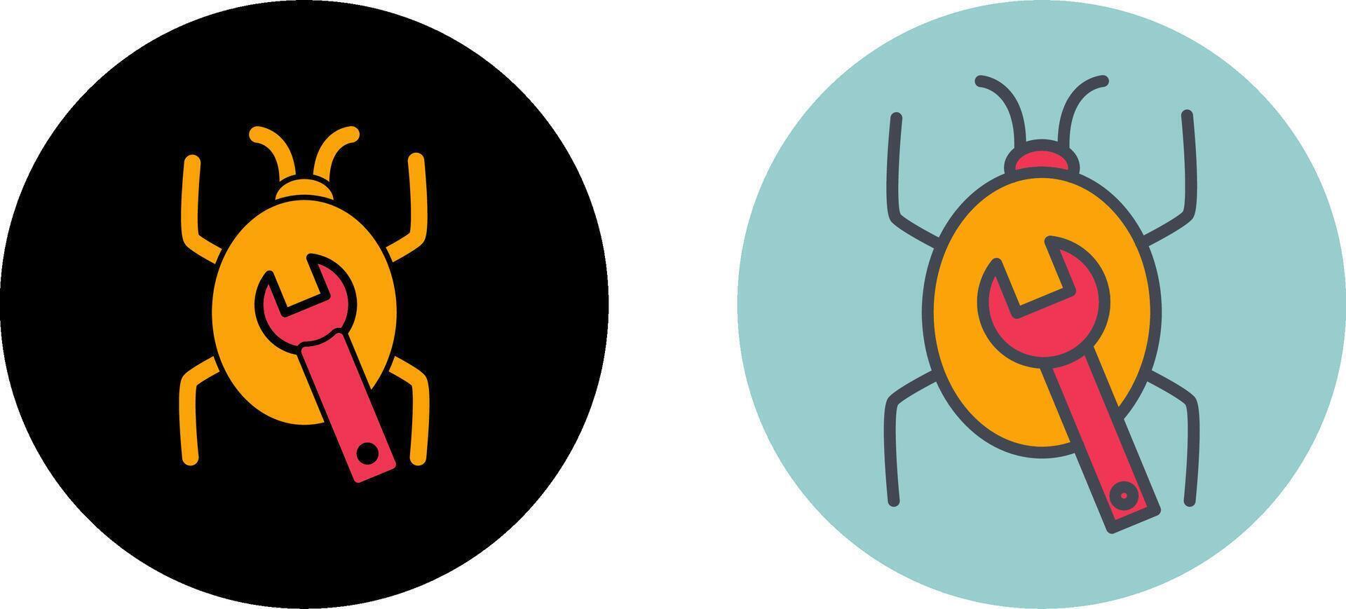 Bug Fixing Icon Design vector