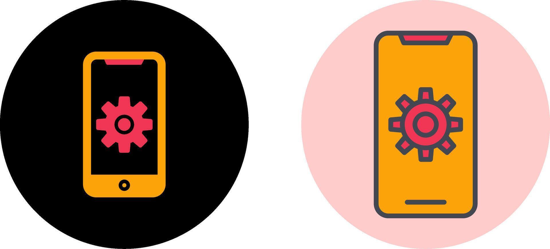 Mobile App Developing Icon Design vector