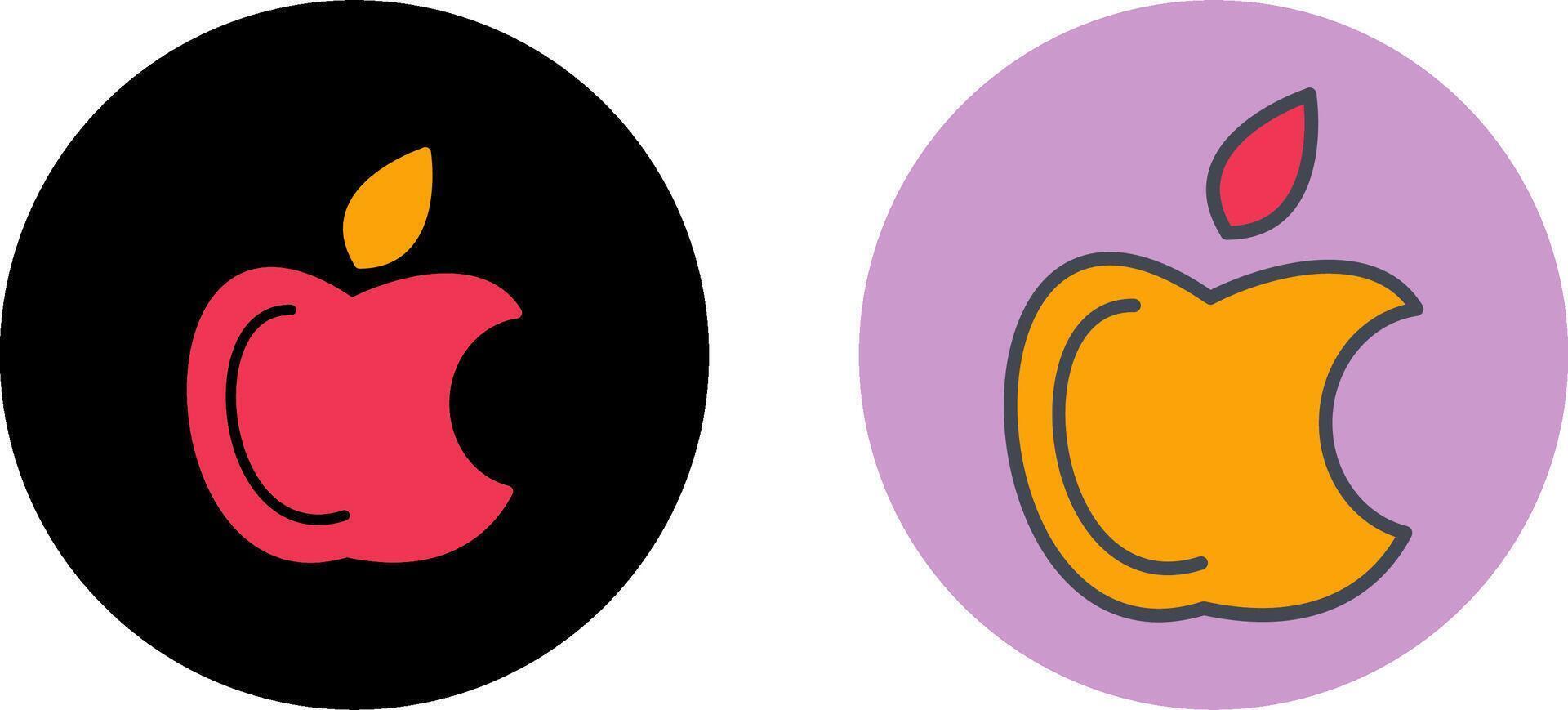 manzana logo icono diseño vector