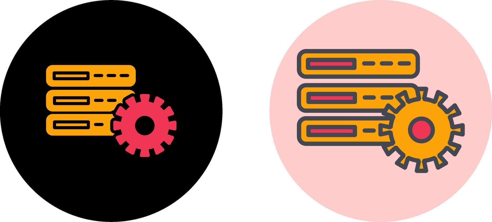 Database Setting Icon Design vector