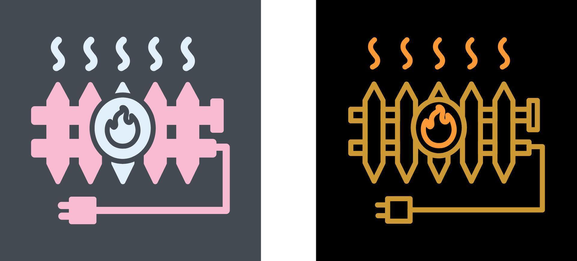 Heat Radiator Icon Design vector