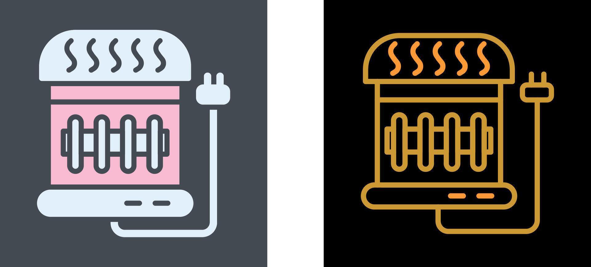 Electric Heater Icon Design vector