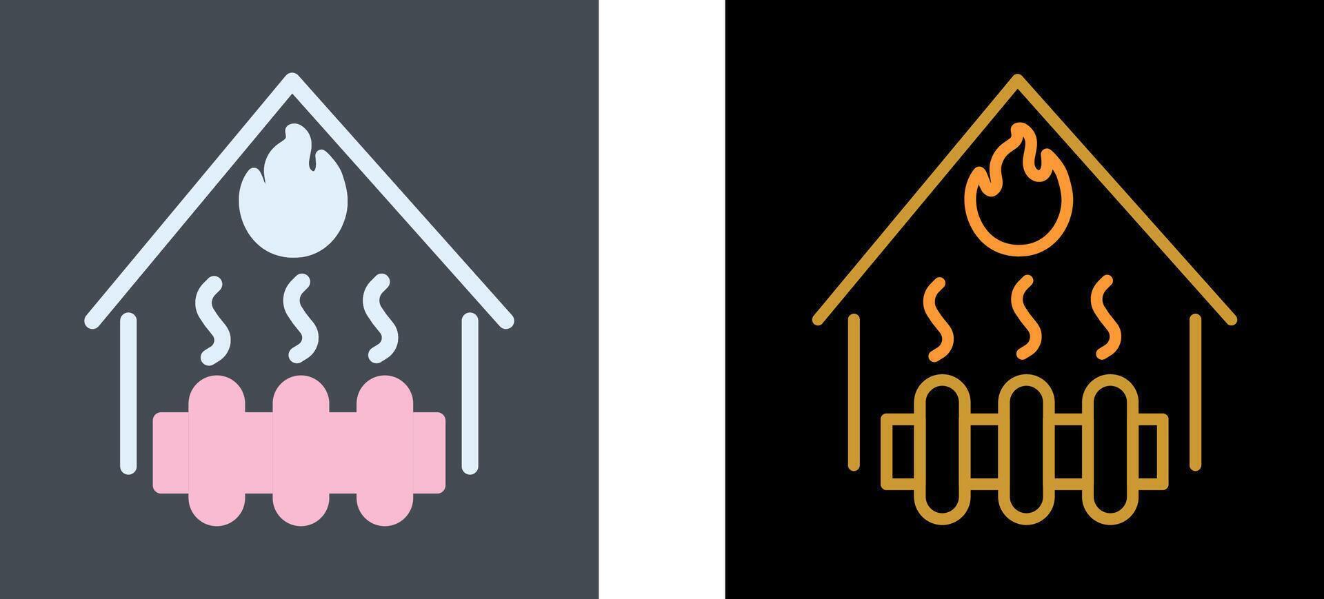 Heating System Icon Design vector