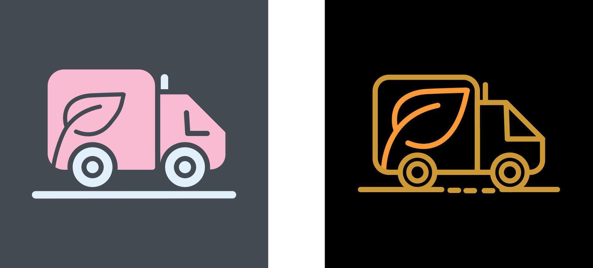 Eco friendly Truck Icon Design vector