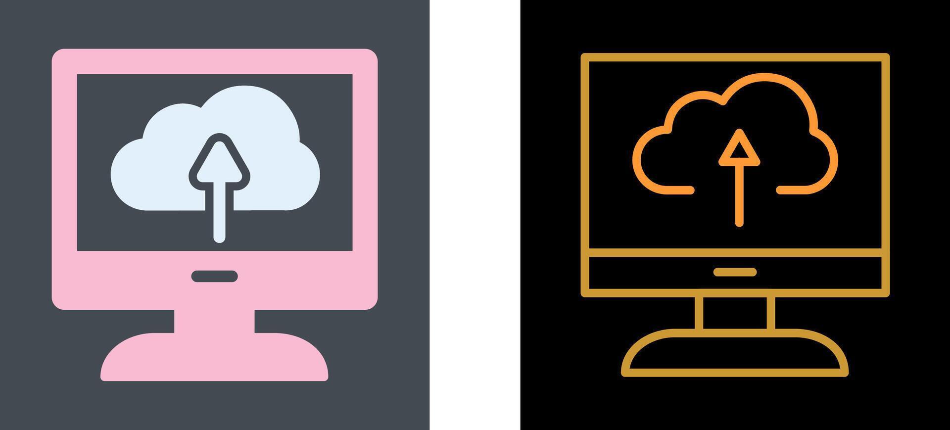 Cloud Backup Icon Design vector