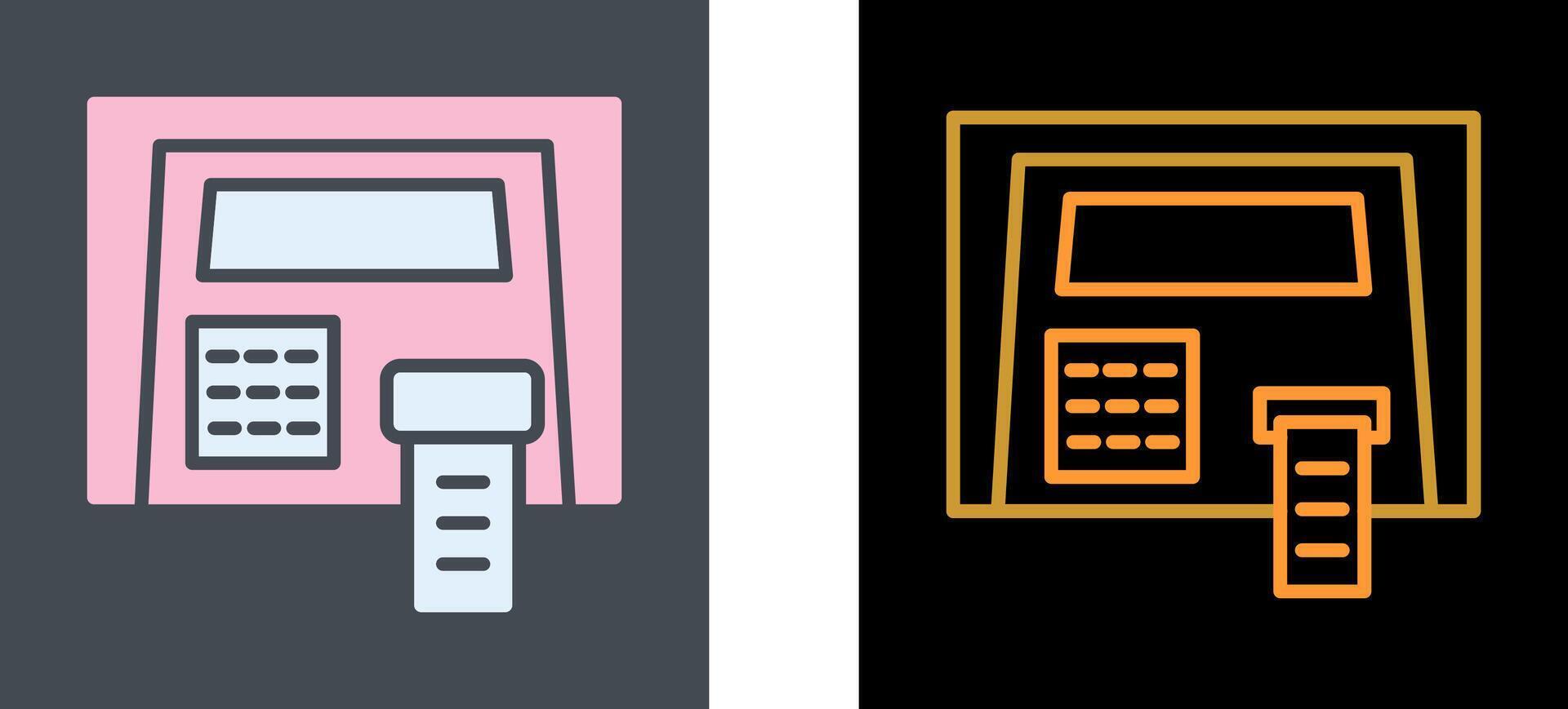 ATM Machine Icon Design vector