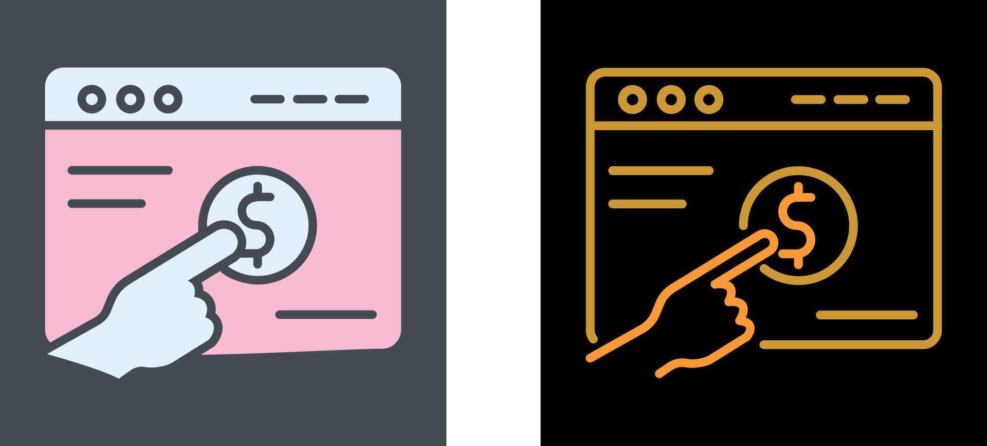Pay Per Click Icon Design vector