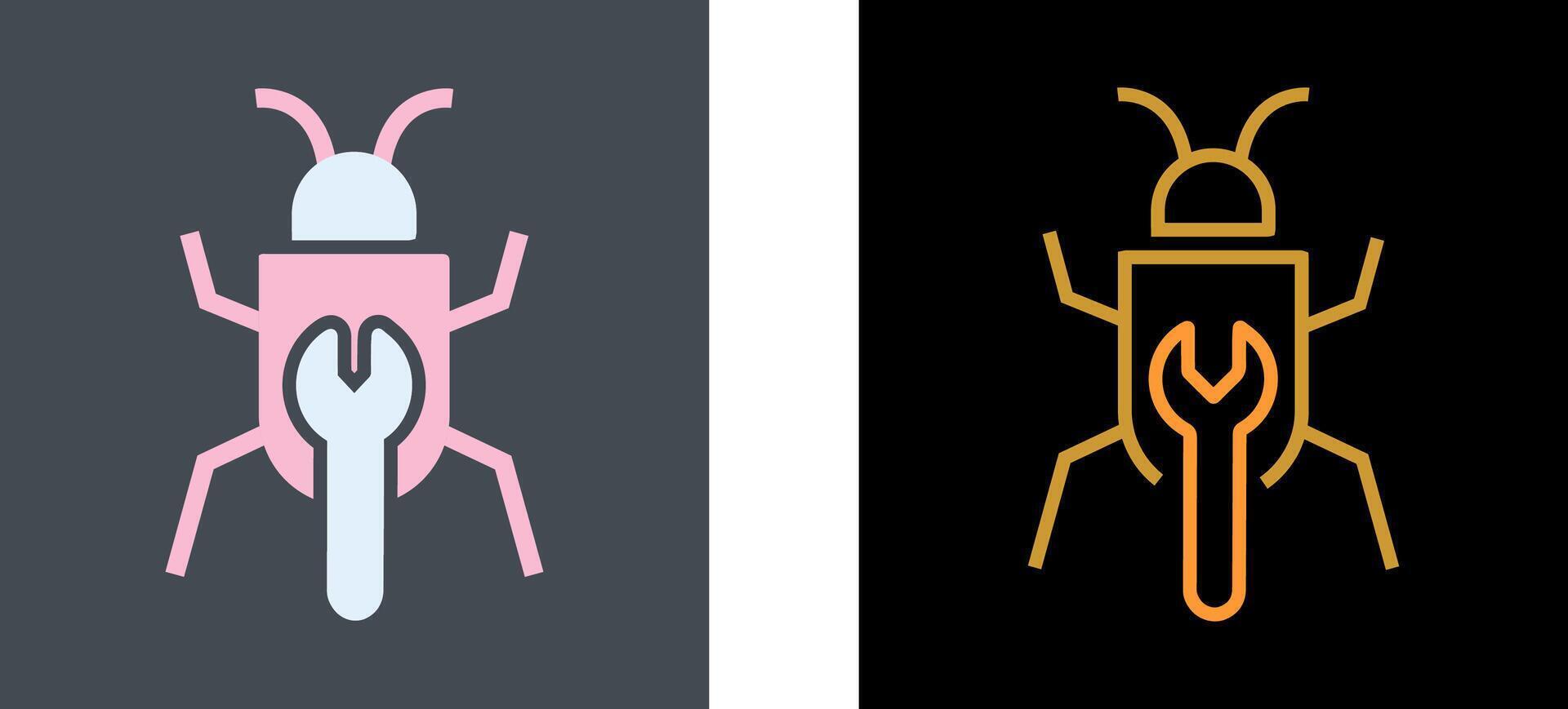 Bug Fixing Icon Design vector