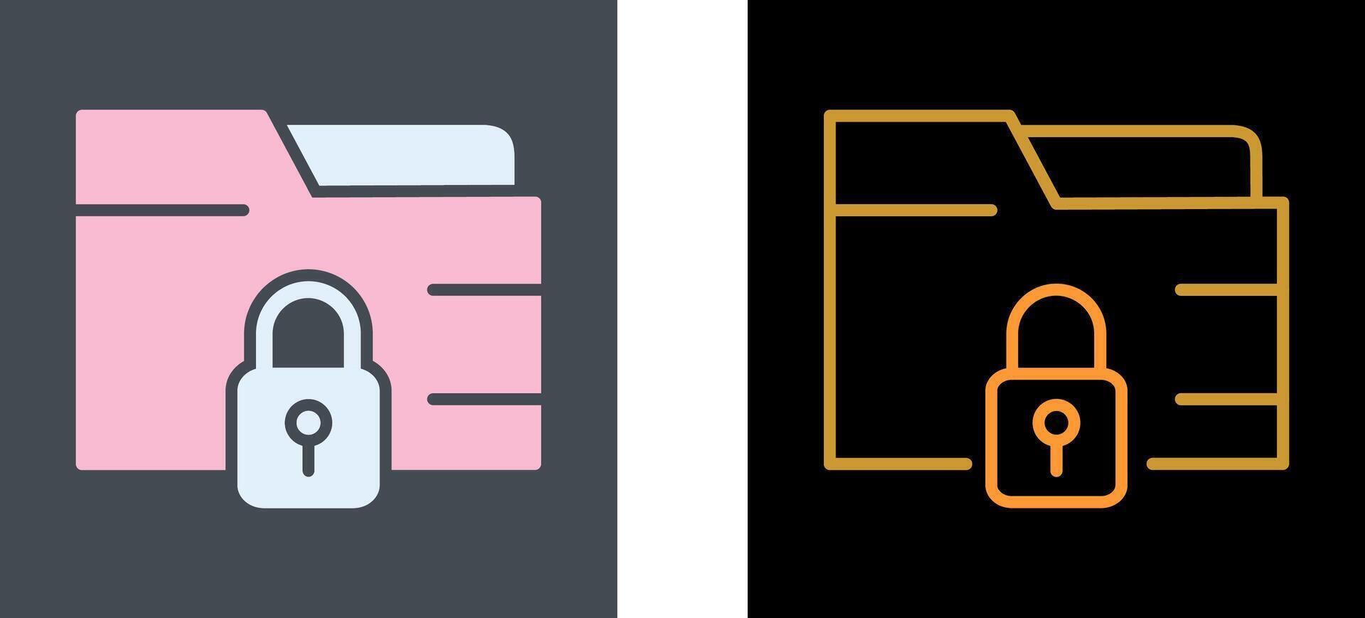 Secure Folder Icon Design vector