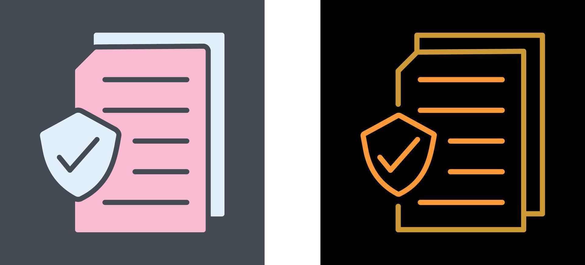 Secure Document Icon Design vector