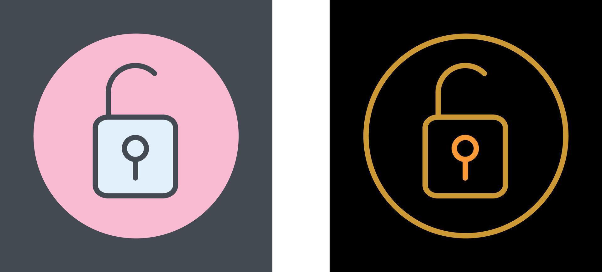 Open Lock Icon Design vector